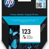 HP 123 Tri-colour Original Ink Cartridge