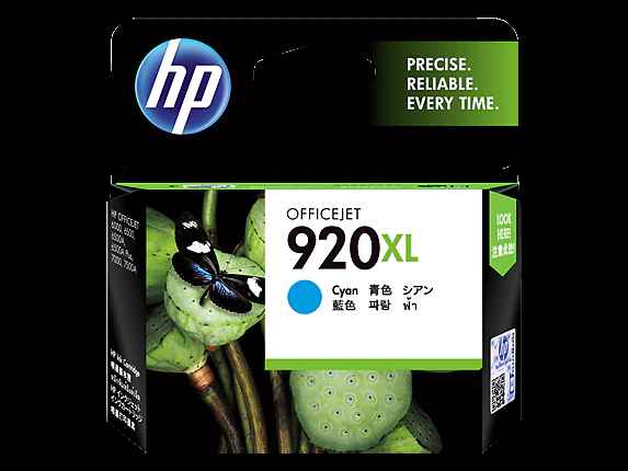 HP 920XL High Yield Cyan Original Ink CartridgeHP 920XL High Yield Cyan Original Ink Cartridge