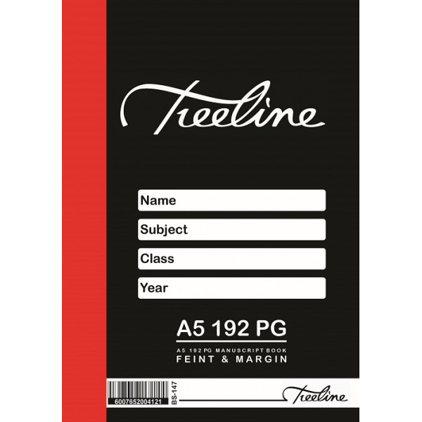 Manuscript Book, A5, 192 Pages, Feint and Margin