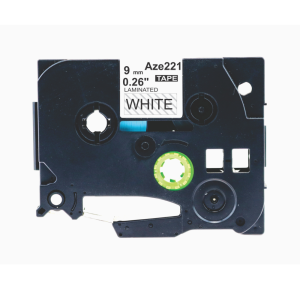 Generic Brother AZe-221 9mm black on white TZ Tape