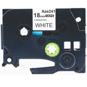 Generic Brother AZe-241 18mm black on white TZ Tape