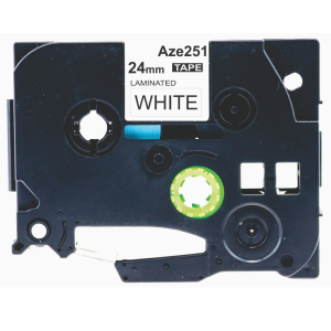 Generic Brother AZe-251 24mm black on white TZ Tape