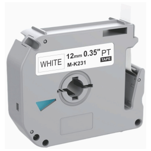 Generic Brother MK-231 12mm black on white MK Tape