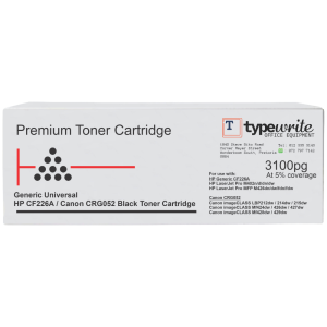 Generic Universal HP CF226A Canon CRG052 Black Toner Cartridge_Front View
